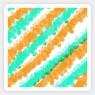 Mint & Orange Bright Splatter Sticker